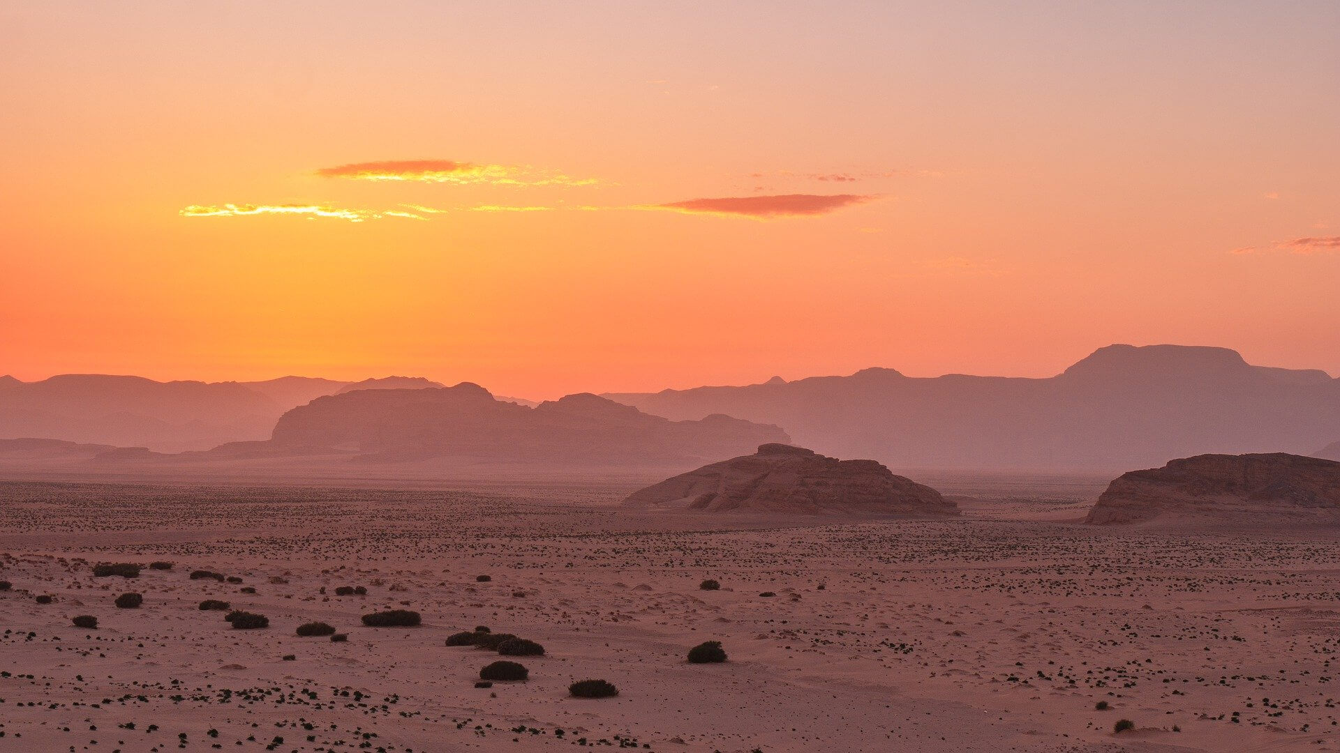 Закат синий пустыня